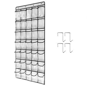 Hot Sale Same Style 35 Grid Crystal Pocket Non-Woven Fabric <b>Shoe</b> Rack Suitable for <b>Wardrobe</b> <b>Shoe</b> Rack Behind the Door - Product Image 1