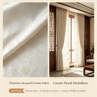 Tissu jacquard floral élégant, teint sur mesure en usine, poids moyen, durable, pour rideaux de fenêtre, housses de coussin, tentures murales et décoration intérieure