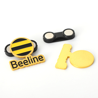 Pin de Solapa Magnético Personalizado con Logotipo, Insignia de Aniversario con Nombre y Letra, Pin de Esmalte Suave Epoxi, Imán Personalizado
