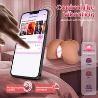 Poupée sexuelle réaliste en TPE avec vagin, gros fessiers et vibrations, contrôlée par application, demi-longueur, pour la masturbation masculine