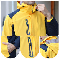 Op maat gemaakte design heren waterdichte drie-in-één jassen outdoor unisex werkkleding winter fleece jas softshell capuchonjas