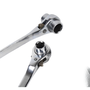 Clé à cliquet à embout pointu, clé à douille rapide, clé à cliquet noire et argentée, en acier au carbone chromé, outil de réparation domestique - Product Image 4