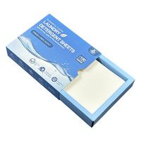 COMMIGLOW Feuilles de lessive biodégradables écologiques pour le voyage, nettoyage en profondeur, 50 feuilles