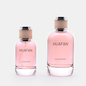 ขวดน้ำหอมแก้วทรงกระบอกใสคุณภาพสูงแบบกำหนดเอง ขนาด 50 มล. 100 มล. พร้อมฝาหนังสีชมพู - Product Image 3