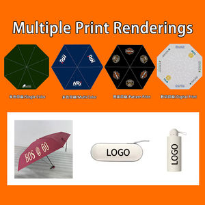 Ombrello Capsule Mini Personalizzato da 19 e 21 Pollici, Protezione UV, 5 Pieghe, in EVA con Logo - Product Image 6