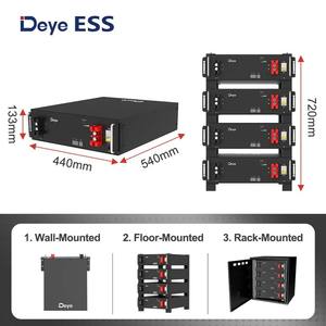 แบตเตอรี่ Deye SE-G5.1 LiFePO4 ขนาด 5 กิโลวัตต์ชั่วโมง 10 กิโลวัตต์ชั่วโมง IP20 แบตเตอรี่ลิเธียม 48V 100AH แบบติดตั้งบนแร็ค LifePO4 แบตเตอรี่แรงดันต่ำ - Product Image 4