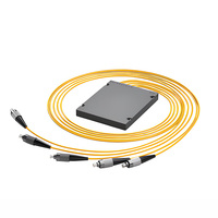 FC UPC Fiber Optic Splitter Cassetted PLC SM Single Mode 9/125 Konektor Coupler Optik Pasif FTTH di Panel Patch ODF FTTX
