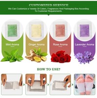 Patchs Détoxifiants pour les Pieds aux Herbes Chinoises, Nettoyage Profond au Vinaigre de Bambou et au Gingembre, Soin des Pieds pour le Sommeil 13cm*10cm 2pcs/sac (Marque Privée)