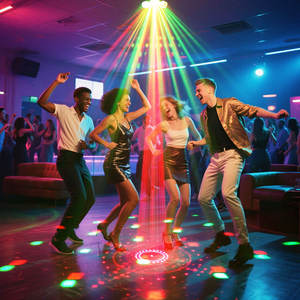 Wuzstar DJ Disco Stage Light-Sound-Activated Red/<strong>Green</strong> <strong>Lasers</strong> RGB LED GOBO Kaleidoscope Effects Remote DMX Control for Parties - Product Image 4