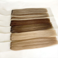Extensions de cheveux 100% naturels russes vierges Remy, sans nœuds, double épaisseur, trame de cheveux humains, fixation par fusion, couleur personnalisée