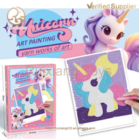 Kit de broderie pour enfants Montessori unisexe pour broderie point de croix aiguille crochet laine peinture licorne art fait