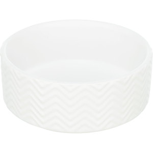Comedero de Cerámica de 0.4 L y 13 cm, Blanco, para Perros y Gatos - Product Image 1