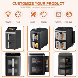 หม้อทอดไร้น้ำมันความจุขนาดใหญ่ 267146 CE 9LHighend พร้อมตะกร้าซิงค์ 2 ใบ หม้อทอดไร้น้ำมันอัจฉริยะดิจิตอลสำหรับครัว ระบบอินเวอร์เตอร์คุณภาพสูง - Product Image 5