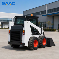 Harga Pabrik Mini Skid Steer Loader Berkualitas Tinggi dengan Attachment Trax Rubber Track 380kg 400kg Loader Industri