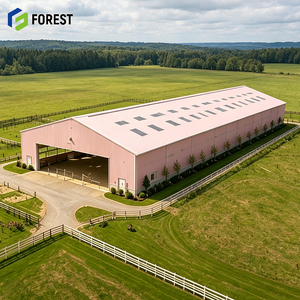 Structure en acier préfabriquée clé en main pour arène équestre, pavillon de sport couvert à grande portée pour l'entraînement des chevaux - Product Image 1