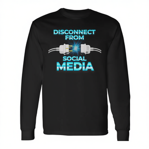 Camiseta de manga larga Disconnect From Social Media Anti Smartphone Detox - Product Image 2
