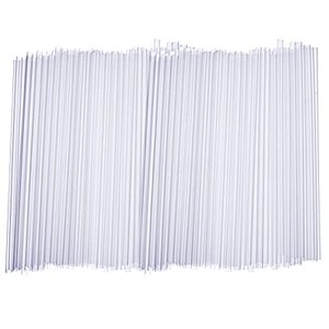 Pajitas Inclinadas de Plástico Transparente de 9.84 Pulgadas, Pajitas Desechables para Cócteles, Bebidas y Fiestas - Product Image 1
