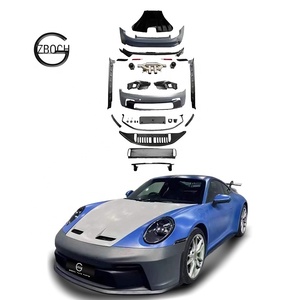 Pare-chocs de voiture pour <span class=keywords><strong>2018</strong></span> + Porsche <span class=keywords><strong>911</strong></span> 992 mise à niveau vers <span class=keywords><strong>GT3</strong></span> auto accessoires extérieurs pare-chocs avant pare-chocs arrière - Product Image 1