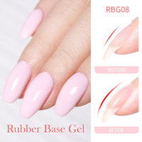 BORN PRETTY PRO Couche de base en gel de construction en caoutchouc 2 en 1 Non toxique sans HEMA et sans TPO