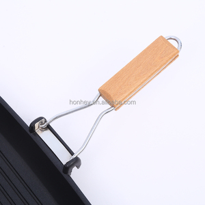 矩形可折叠压铸铝不粘涂层烤架感应底部烤盘 - Product Image 5