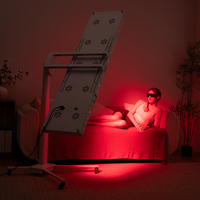 Sauna infrarouge et thérapie par lumière rouge GLPE APO-1200 avec écran tactile, cabine et lit LED, levage hydraulique électrique, garantie 5 ans