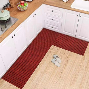 Chống trượt mat Polyester bảy sọc sàn thảm bụi loại bỏ thảm chùi chân nhà bếp thấm sàn mat - Product Image 4