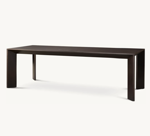 Sassanid Ensemble de salle à manger de luxe au design contemporain de premier ordre, table de salle à manger rectangulaire <span class=keywords><strong>Arles</strong></span> en noyer brun - Product Image 2