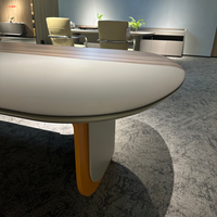 Meubles de bureau OEM, nouveau modèle de bureau, table de luxe en forme de L, bureau de direction avec table d'appoint