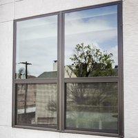 Fenêtre coulissante extérieure AS2047 avec cadre en aluminium et double vitrage, 3 rails, fenêtre en aluminium à double vitrage coulissante