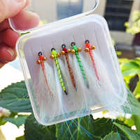 Crazy Charlie Fly Wet Fly Salzwasserfliegen Sinkender Streamer mit Flash-Tinsel und Kupferdraht für Bonefish-Köder, Seebarsch, Barsch