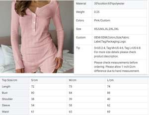 QINSI Sexy tuta di un pezzo per donna in maglia Pointelle pagliaccetti a maniche lunghe <span class=keywords><strong>con</strong></span> <span class=keywords><strong>bottoni</strong></span> <span class=keywords><strong>camicia</strong></span> <span class=keywords><strong>da</strong></span> <span class=keywords><strong>notte</strong></span> donna - Product Image 6