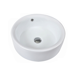 Lavabo da Appoggio Moderno per Sala da Pranzo, Lavandino in Porcellana da Bancone, Lavabo Ceramico Bianco Rotondo per <span class=keywords><strong>Bagno</strong></span> - Product Image 3