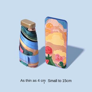 Sombrilla Plegable de Goma Negra con Protección Solar UV, Protección Solar del 60% y UPF50 - Product Image 4