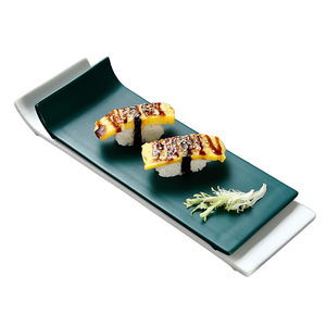 Nhật Bản 12-Inch Hiện Đại Hình Chữ Nhật Sứ Sushi Sashimi Platter Mô Hình Tùy Chỉnh Thân Thiện Với Môi Cao Cấp Bộ Đồ Ăn Bộ - Product Image 1