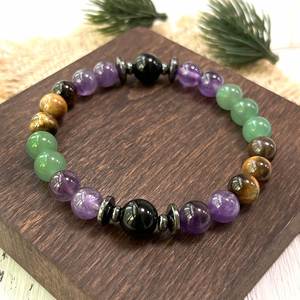 Bracelet en pierre naturelle avec perles de verre colorées pour soulager l'anxiété – Prix B2B compétitif pour les grossistes, fabrication d'échantillons sur mesure - Product Image 1