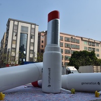 Modèle de rouge à lèvres gonflable géant personnalisé, cosmétique gonflable en PVC pour événement beauté, promotion et décoration publicitaire extérieure