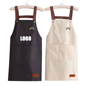 Tablier de cuisine unisexe imperméable et confortable à bretelles croisées, en PVC imprimé, avec logo personnalisé – Offre Spéciale - Product Image 1