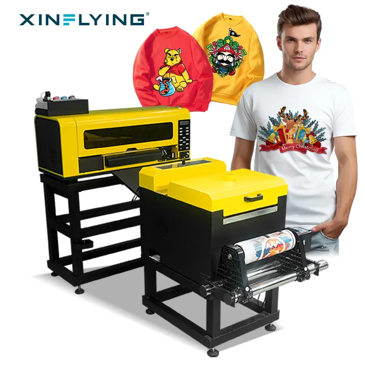 XinFlying Inkjet Head XP600/I3200 2pcs DTF Printer A3 12inch Heat Transfer Garment Printing Machine Door to Door Service