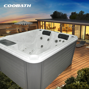 Grande baignoire d'extérieur pour <span class=keywords><strong>deux</strong></span> adultes Bain à air tourbillon Spa extérieur de natation Bain à remous autoportant Spa hydro massage 2 <span class=keywords><strong>personnes</strong></span> - Product Image 1