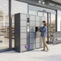 Usine directe 36 portes multi-portes système de casier intelligent armoire à bagages casiers à codes à barres électroniques pour supermarché