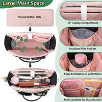 Vente chaude Grande Capacité Multifonctionnel Enseignant Porte-Documents Casual Étanche Fourre-Tout Deux Portable De Poche Ordinateur Portable Sacs Polyester