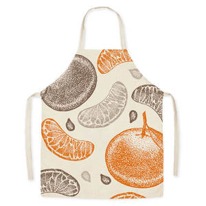 Delantal de cintura con estampado de piña Mezcla de lino y algodón Adecuado para cocinar, jardinería y manualidades Delantal de alta calidad - Product Image 2