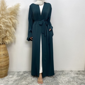 1993# Latest Designs Casual <b>Plain</b> Open <b>Abaya</b> High Quality Islamic Clothing Muslim Dubai Abayas Women Clothing Wholesale - Product Image 5