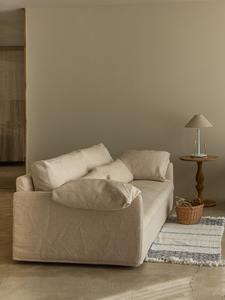 Canapé en tissu de style Wabi-sabi, en lin, amovible, lavable, en coton et en lin, petit siège pour la maison, siège pour chambre d'hôtes, salon - Product Image 4