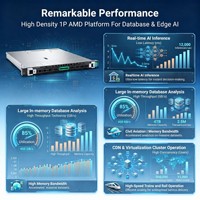 Serveur Rackable 1U Stock ProLiant DL325 Gen11, Max 160 Cœurs, AMD EPYC, DDR5 6400MT/s, Accélérateur GPU Pris en Charge, NVMe Entreprise