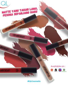 QL Lip Cream Matte ofrece un color de labios suave, con extractos de hierbas y certificado halal, en un tamaño regular, que ofrece un acabado mate vibrante. - Product Image 4