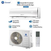 Climatiseur mural mini-split 9000 BTU certifié ETL 220V, pompe à chaleur, double mode de refroidissement et de chauffage, faible niveau sonore