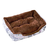Coussin chaud antidérapant pour animal de compagnie, accessoire de canapé confortable et pelucheux, à la mode, profond, pour chiens et chats, automne et hiver