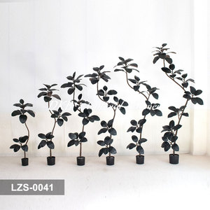 DKB Factory Wholesale Outdoor Artificial Green Plant High Quality Simulation Indoor Outdoor Artificial Rubber Plant <b>Tree</b> - Product Image 3