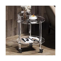 Petit meuble salon chambre canapé simple et transparent snack bout café table d'appoint